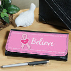 Believe - Breast Cancer Awareness Personalized Checkbook Wallet U20088
